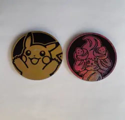 Pokemon 2025 Holiday Calendar Stamp Promos - Complete Set Of 8 with coins - Image 2