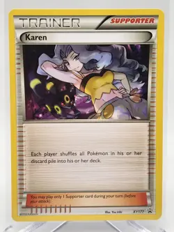 Pokemon TCG Karen XY177 Black Star Promo 2016 NM/M - Image 2