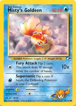 Misty's Goldeen (85) 085/132 Gym Heroes Pokemon 000167 - Image 1