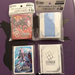 Char's Zaku Zeon Gundam Card Game Official Japanese 70 Sleeves BUNDLE - Image 1
