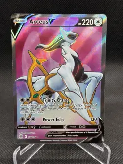 Arceus V Brilliant Stars 165/172 Ultra Rare Full Art SWSH Holo Pokemon Card - Image 1
