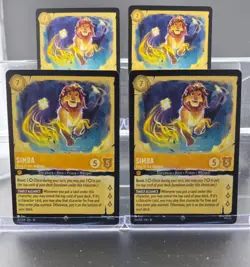 Disney Lorcana Simba - King in the Making 20/204 Whispers in the Well SR 4 Cards - Image 1