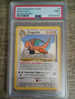 Dragonite (Movie Promo) 05/53 Wotc Promo Pokemon Card PSA 9 - Image 1