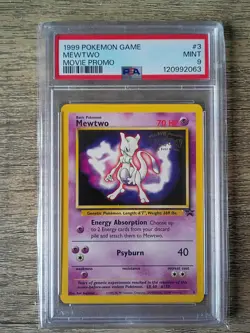 Mewtwo (Movie Promo) 03/53 Wotc Pokemon Card PSA 9 - Image 1