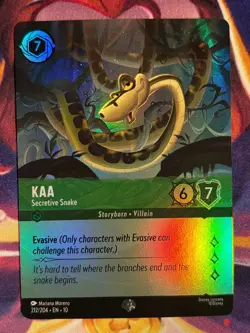 KAA Secretive Snake 212/204 EPIC Disney Lorcana Card Whispers In The Well - Image 1