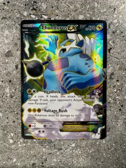 Pokemon TCG Cards Thundurus EX 98/108 Roaring Skies Full Art Ultra Rare Holo EXC - Image 1