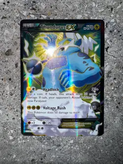 Pokemon TCG Cards Thundurus EX 98/108 Roaring Skies Full Art Ultra Rare Holo EXC - Image 3