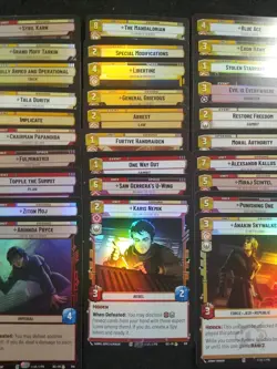 STAR WARS UNLIMITED SECRETS OF POWER 58 CARD COMPLETE FOIL SET RARE/S - Image 1