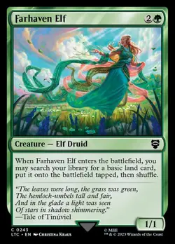 1x Farhaven Elf NM Eng MTG - LOTR Commander - Image 1