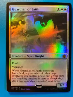 MTG 1x FOIL Guardian of Faith 18 Adventures in the Forgotten Realms Magic x1 NM - Image 1
