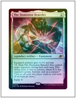 1x The Dominion Bracelet, Foil, Magic the Gathering MTG NM - Image 1