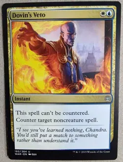 Dovin's Veto - War of the Spark (WAR) #193 - Uncommon Regular - NM - MTG - Image 1