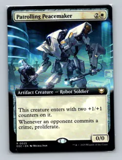 1x Patrolling Peacemaker Extended Art (0025) Edge Commander EOC MTG Magic NM - Image 1