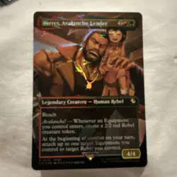 Barret, Avalanche Leader 472 Borderless Chocobo Track Foil Final Fantasy MTG NM - Image 1