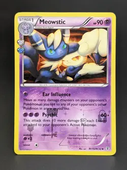 TCG Pokemon Meowstic (x2) RC15 Generations Radiant Collection Holo 2016: LP - Image 2