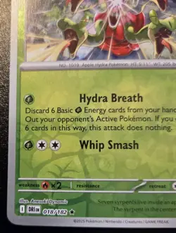 Hydrapple 018/182 Reverse Holo Rare Scarlet & Violet Destined Rivals Pokemon TCG - Image 4