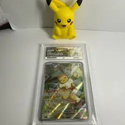 Eevee SVP 173 Pokemon Center Stamped Promo - Graded Ace 9 - Prismatic Evolutions - Image 1
