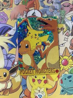 Pokemon Vintage Pocket Monsters Vending HOLO Prism Sticker 1999 Bandai Nintendo - Image 1
