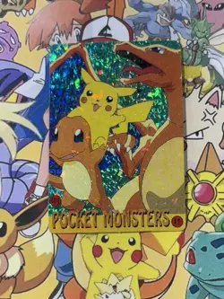 Pokemon Vintage Pocket Monsters Vending HOLO Prism Sticker 1999 Bandai Nintendo - Image 3