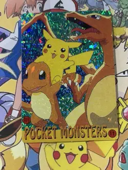 Pokemon Vintage Pocket Monsters Vending HOLO Prism Sticker 1999 Bandai Nintendo - Image 4