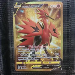 Galarian Zapdos V - 182/172 Brilliant Stars SECRET RARE GOLD Pokemon - NM/M - Image 1