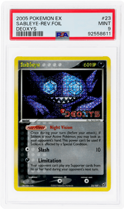2005 Pokemon Ex Deoxys Sableye Reverse Holo #23 PSA 9 - Image 1