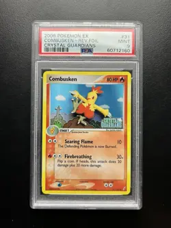 2006 Pokemon EX Crystal Guardians Combusken Reverse Foil 31/100 PSA 9 Mint - Image 1