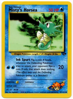 Pokemon - Gym Challenge Misty's Horsea 87/132 LP - Image 1