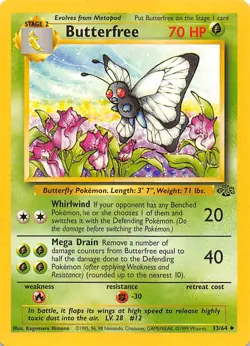 Butterfree 33/64 Jungle Pokemon 000735 - Image 1