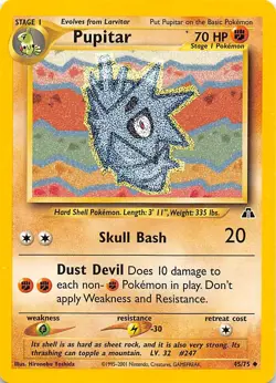 Pupitar 45/75 Neo Discovery Pokemon 000429 - Image 1