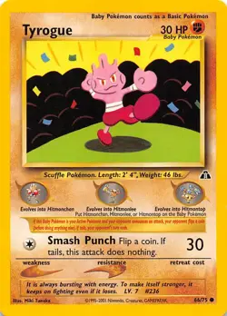 Tyrogue 66/75 Neo Discovery Pokemon 000547 - Image 1