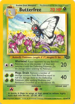 Butterfree 33/64 Jungle Pokemon 000551 - Image 1