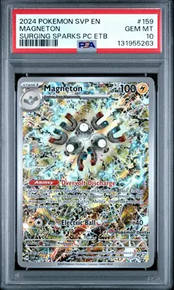 Pokemon Center Magnet Magneton #159 PSA 10 Surging Sparks Promo - Image 1