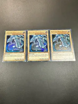3x Blue-Eyes White Dragon SDBE-EN001 Saga of Blue-Eyes White Dragon Unlimited - Image 1