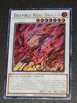 Yugioh! Bramble Rose Dragon DOOD-EN039 Secret Rare 1st Edition Near Mint - Image 1