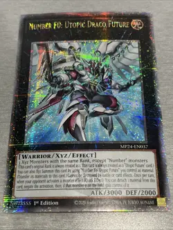 Yugioh Number F0: Utopic Draco Future MP24-EN037 Quarter Century Secret Rare NM - Image 1