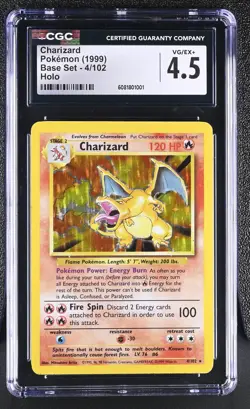 CGC 4.5 Charizard 1999 Base Set 4/102 Holo Pokemon Card - Image 1