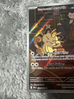 Team Rockets Meowth 203/182 SV10 Destined Rivals Illustrated Card Mint Condition - Image 2