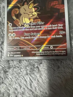 Team Rockets Meowth 203/182 SV10 Destined Rivals Illustrated Card Mint Condition - Image 3