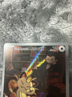Team Rockets Meowth 203/182 SV10 Destined Rivals Illustrated Card Mint Condition - Image 5