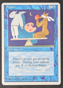 MTG Card - 1x Stasis - Core Set Fourth (4th) Edition, NM/LP - Vintage Blue Magic - Image 1