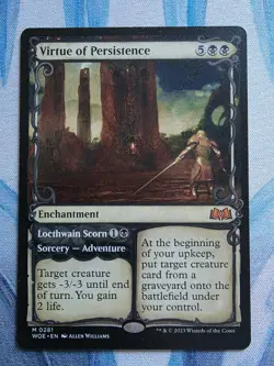 MTG Virtue of Persistence (Showcase) **NM** Wilds of Eldraine (WOE) - Image 1