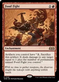1x Food Fight MTG Wilds of Eldraine NM Magic Regular - Image 1