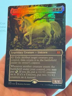 1X FOIL Emiel the Blessed BORDERLESS MINT MTG Magic 2X2 Double Masters Unicorn - Image 2