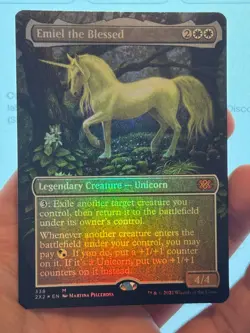 1X FOIL Emiel the Blessed BORDERLESS MINT MTG Magic 2X2 Double Masters Unicorn - Image 3