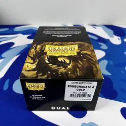 Dual Matte Pomegranate & Gold 10 Pack Display Dragon Shield Standard Size Sleeve - Image 2