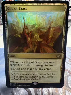 Magic The Gathering: City of Brass, Double Masters 2022 Foil NM - Image 1