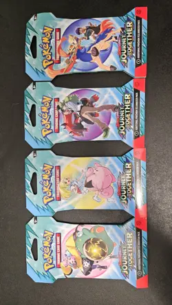Pokemon Scarlet & Violet Journey Together Sleeved Booster Pack Art Set Of 4 - Image 1