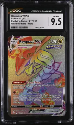 RAYQUAZA VMAX Evolving Skies Holo Rare #217 CGC 9.5 Pokemon [Nostalgium] - Image 1