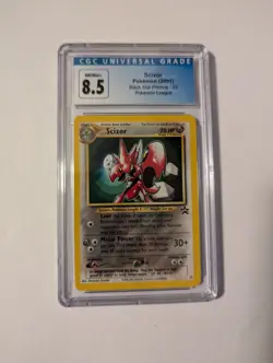 CGC 8.5 NM-MINT+ SCIZOR Non-Holo Black Star Promo Pokemon League #33 2001 - Image 1